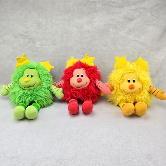 Rainbow Brite Sprite Lot Of 3 Lucky Green Romero Red Yellow 12” Plush 2003 Vtg - Picture 1 of 16